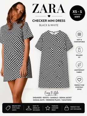 zara black and white checkered dress | Dresses | Zara Layered Halter neck midi dress Collection: REdraft JANUARY 25 Ovlias Sexy Black Strapless Color:Military